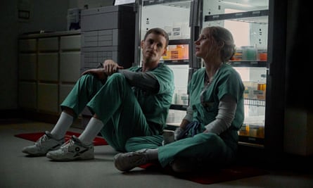Redmayne as Charles Cullen with Jessica Chastain as Amy Loughren in The Good Nurse.