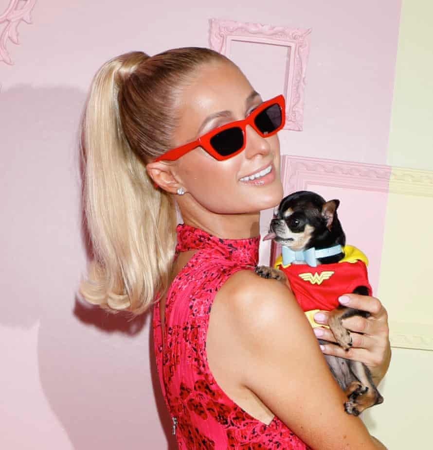 Paris Hilton at the Alice+Olivia show, New York fashion week, September 2020.