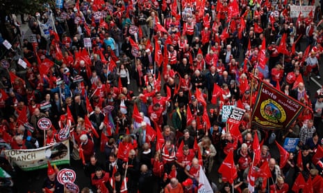 TUC march, Britain Needs a Pay Rise, in central London, October 2014.