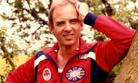 Michael Bland sporting his GB athletics tracksuit in the 1980s