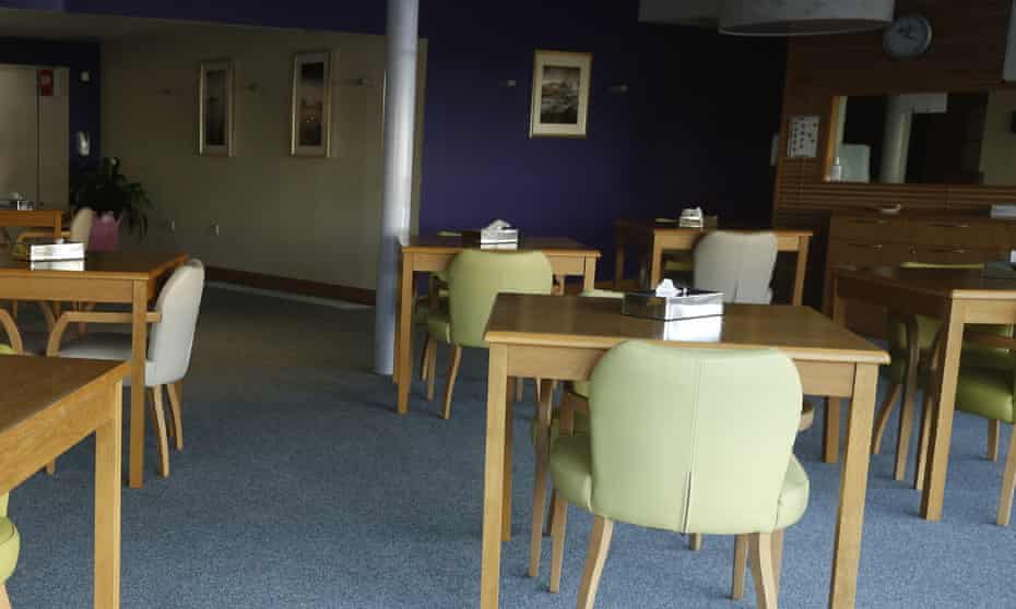 A care home dining room