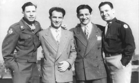 Mel (far left) with his brothers (from left) Bernie, Lenny and Irving; all four fought in the second world war