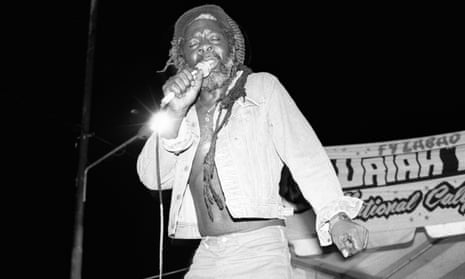 Black Stalin on stage in Fyzabad, Trinidad, in 1989. 