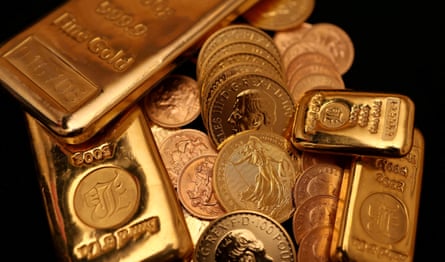 UK gold bars and coins