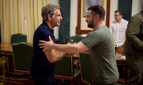 Ben Stiller meet Volodymyr Zelenskiy in Kyiv, Ukraine