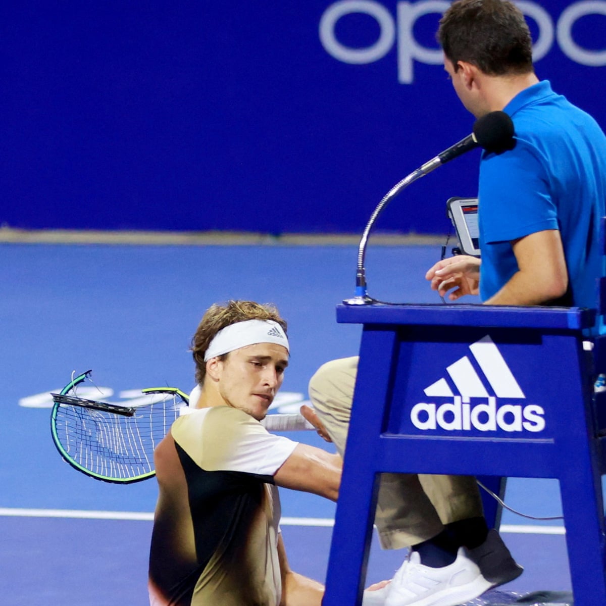 Alexander Zverev handed maximum fine by ATP for umpire incident | Alexander  Zverev | The Guardian