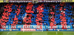 Crystal Palace’s home results were poor in the absence of their passionate fans.