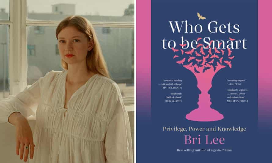 Bri Lee and the cover of her new book, Who Gets To Be Smart.
