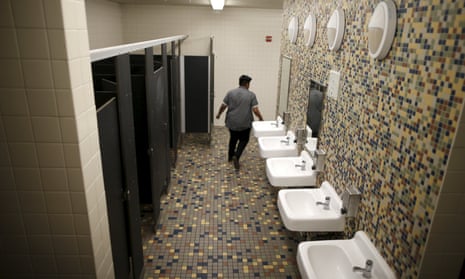 A gender-neutral restroom in a Los Angeles high school.