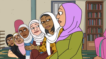 Sharia (Salma Hindy) in a still from the animated series No 1 Happy Family USA