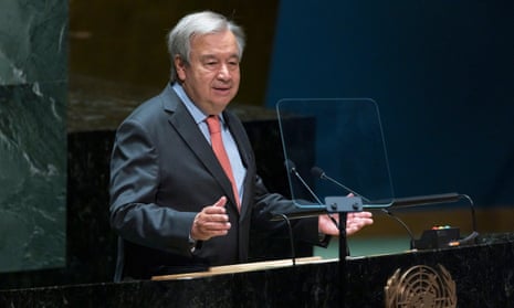 Guterres said the huge profits were unacceptable as people around the world faced financial ruin.