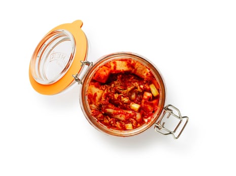 Felicity Cloake’s kimchi. 8 Pack into a clean jar, making sure the kimchi is covered in liquid, seal and leave to ferment for at least five days.