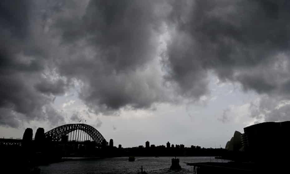 Storm clouds over Sydney