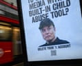 A London bus shelter poster criticising Elon Musk