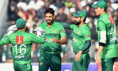 Pakistan’s Haris Rauf (second left) is one of the three Pakistan players to test positive for coronavirus