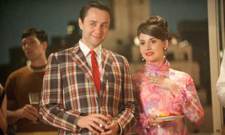 ‘I loved playing Trudy. She was such a badass’: in Mad Men with Vincent Kartheiser as Pete Campbell.