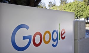 Google logo outside company headquarters in Mountain View, California.