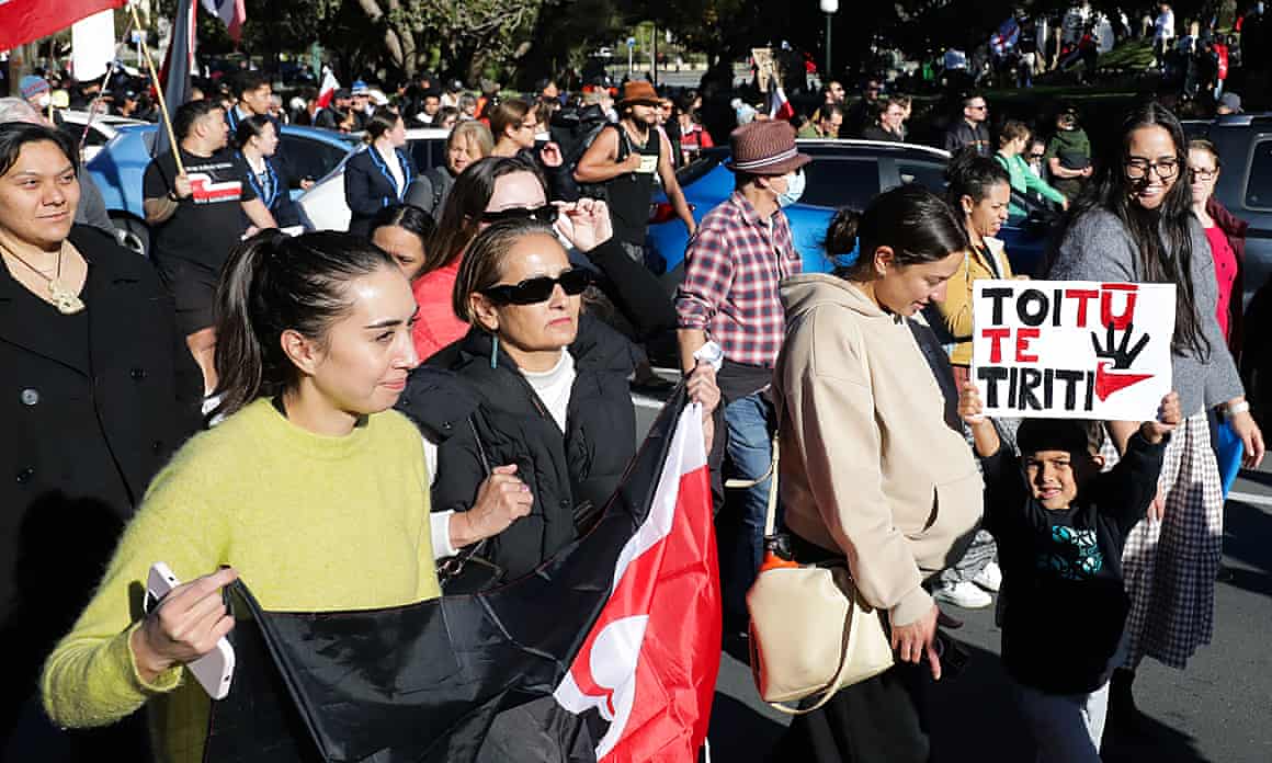 Protesters in New Zealand