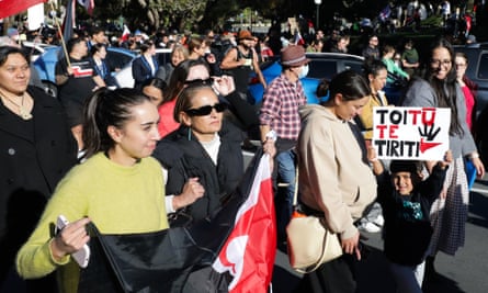 A protest march in Wellington held in May against the government’s policies for the Māori population.
