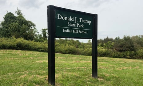 The entrance of the Donald Trump state park in New York.