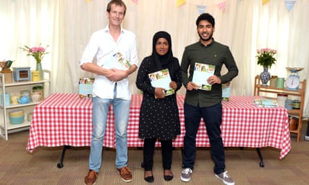 Ian Cumming, Nadiya Hussain and Tamal Ray attend a book signing