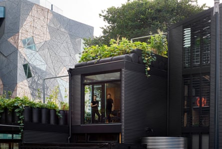 Future Food Systems house with a rooftop garden 