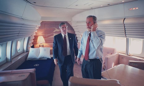 George W Bush (with chief of staff, Andy Card) in his bedroom on Air Force One on 9/11: Inside the President’s War Room.
