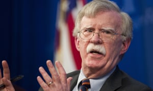 FILE - In this Dec. 13, 2018 file photo, national security adviser John Bolton unveils the Trump Administrationâs Africa Strategy at the Heritage Foundation in Washington. (AP Photo/Cliff Owen, File)