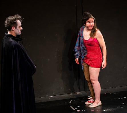 Steffen Hånes and Natalie Palamides in a Stamptown show at Soho theatre, London, in 2024.