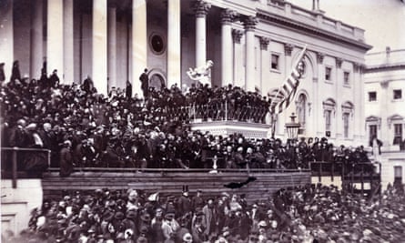 Abraham Lincoln delivers his second inaugural address in 1865, in which he vowed to ‘bind up the nation’s wounds.