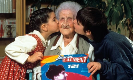 Jeanne Calment, pictured on her 121st birthday in 1996