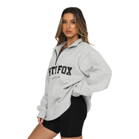 White Fox High Standard Zip Front Sweater in Grey Marle