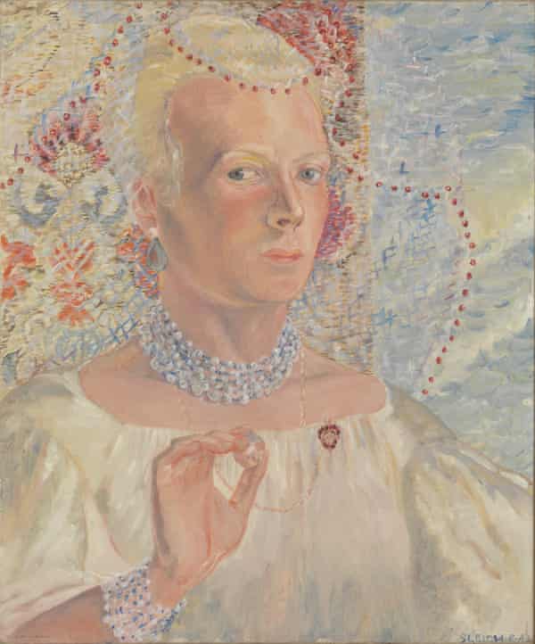 Terrific portraits of her lover … Sylvia Sleigh’s painting of Lawrence Alloway as a cross-dressing Renaissance bride.