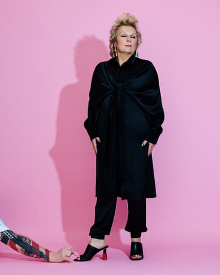 ‘I’m quite unengaged sometimes’: Jennifer Saunders wears dress, trousers, nail polish, shoes, all loewe.com; and earrings completedworks.com.