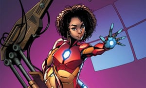 J Scott Campbell’s variant Iron Man cover showing Riri Williams in her superhero suit, which is still on sale