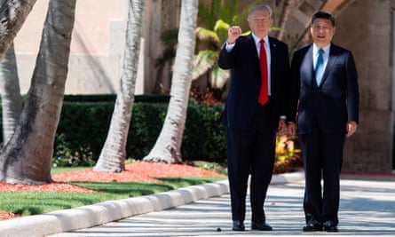 Donald Trump and Chinese president Xi Jinping at Mar-a-Lago on 7 April 2017.