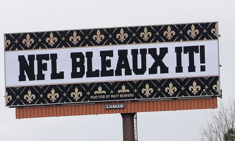 One New Orleans businessman has set up billboards protesting against the officiating during the Saints’ loss to the Rams
