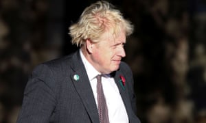 Boris Johnson leaves an art exhibition on the Mall in London. (Photograph: Henry Nicholls/Reuters)