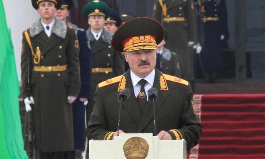 Alexander Lukashenko during his inauguration.