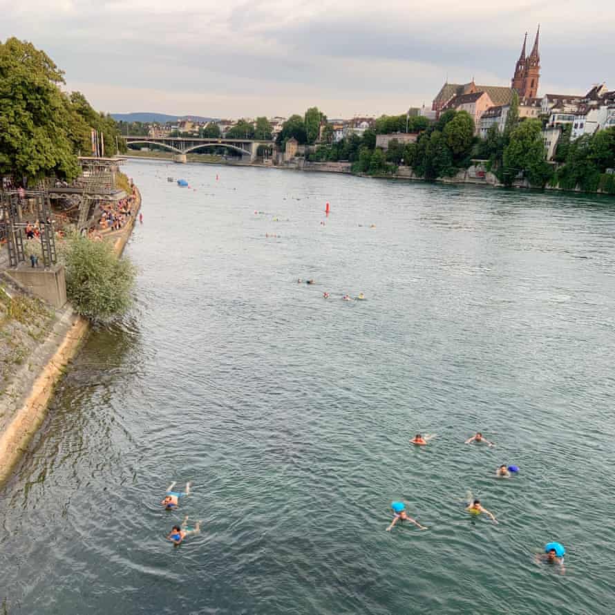 City swimming, Swiss-style: a ride down the Rhine in Basel ...