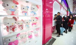 A Hello Kitty-themed canteen opened at a university in Hangzhou city, Zhejiang province, China in December.