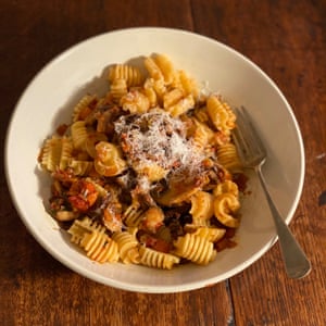 Anna Del Conte’s mushroom pasta
