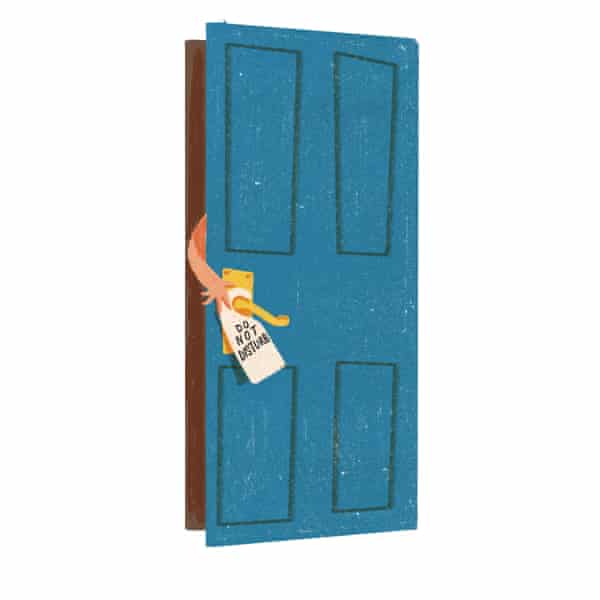 illustration of door with 'do not disturb'