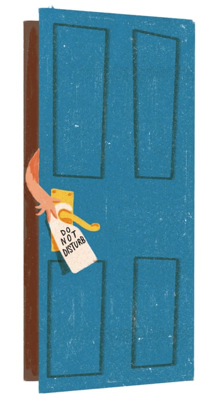 illustration of door with 'do not disturb'