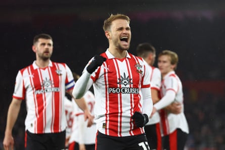 Léo Scienza celebrates after scoring Southampton’s winner on Wednesday against Sheffield United