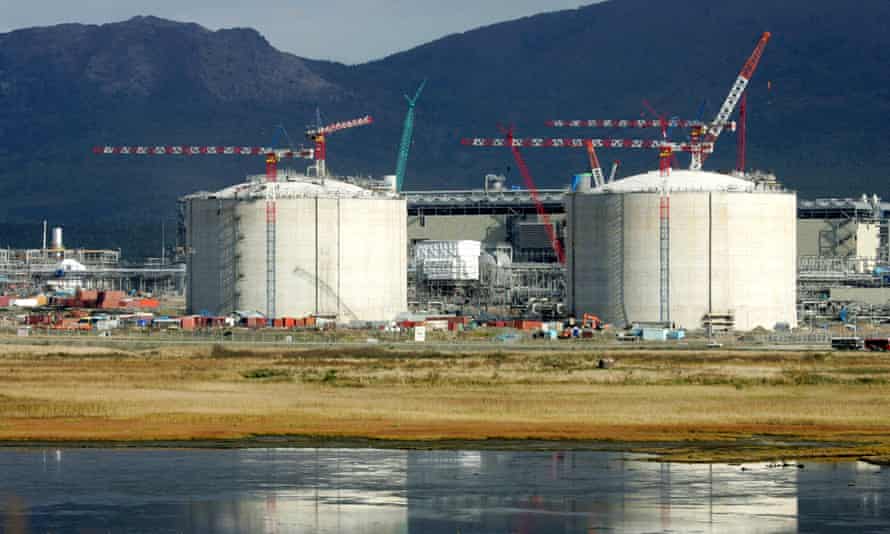 The Sakhalin-2 project’s liquefaction gas plant in Prigorodnoye.