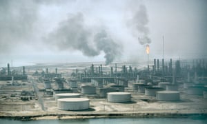 An Aramco oil refinery in Dahran, Saudi Arabia.