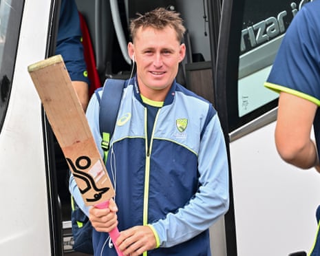 Marnus Labuschagne arrives at Kingsmead Cricket Ground
