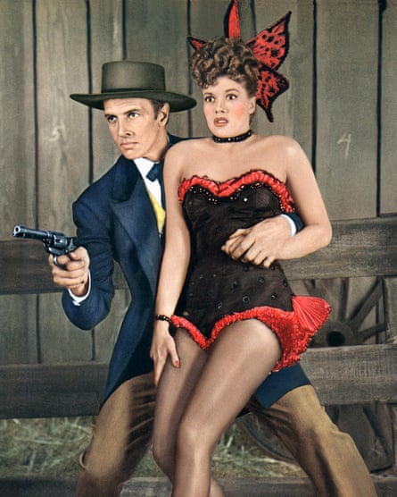 Janis Paige and Dennis Morgan in Cheyenne, 1947.