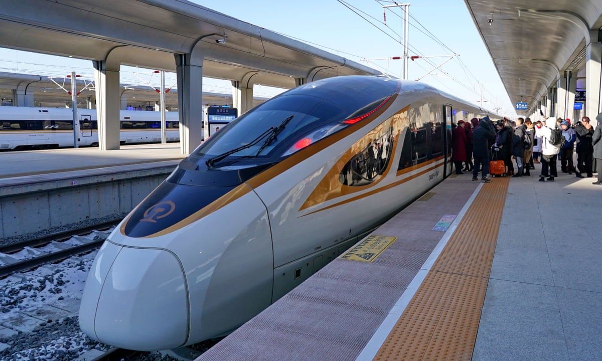 World S Fastest Driverless Bullet Train Launches In China Rail Travel The Guardian China High Speed Rail Map 2022